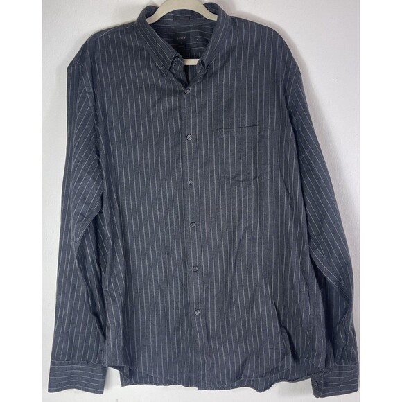 J Crew Button Down Shirt Mens XL Slim Gray Long Sleeve Business Casual Preppy - Picture 1 of 11